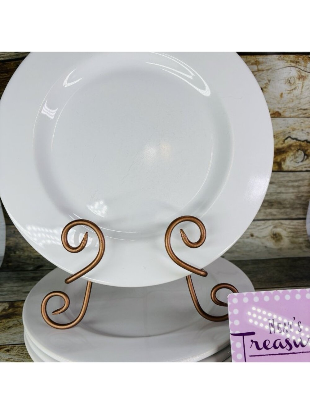Bordallo Pinheiro Portugal BPI95 White Undecorated Smooth Dinner Plate Set of 4